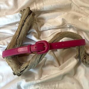Elegant Pink Leather Belt